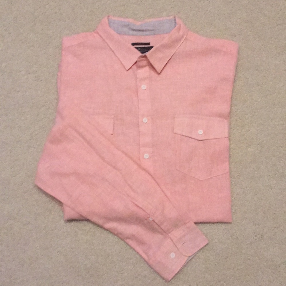 Marc Anthony Linen/Cotton Button Down Shirt XXL